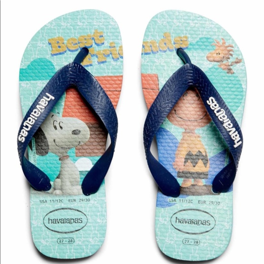 Havainas snoopy flip flops size 9 18-24 months
